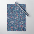 Lobster and crab coastal nostalgia navy Wrapping Paper Gallery Image 1