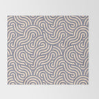 SWIRL Steel and Oat Throw Blanket Gallery Image 2