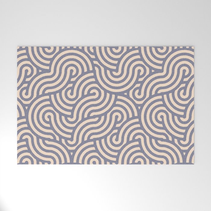 SWIRL Steel and Oat Welcome Mat Gallery Image 1