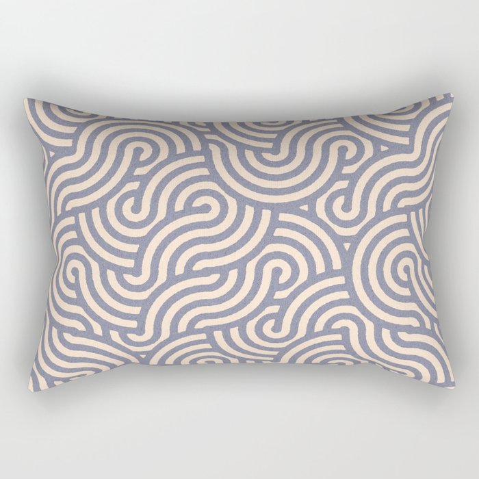 SWIRL Steel and Oat Rectangular Pillow Gallery Image 1