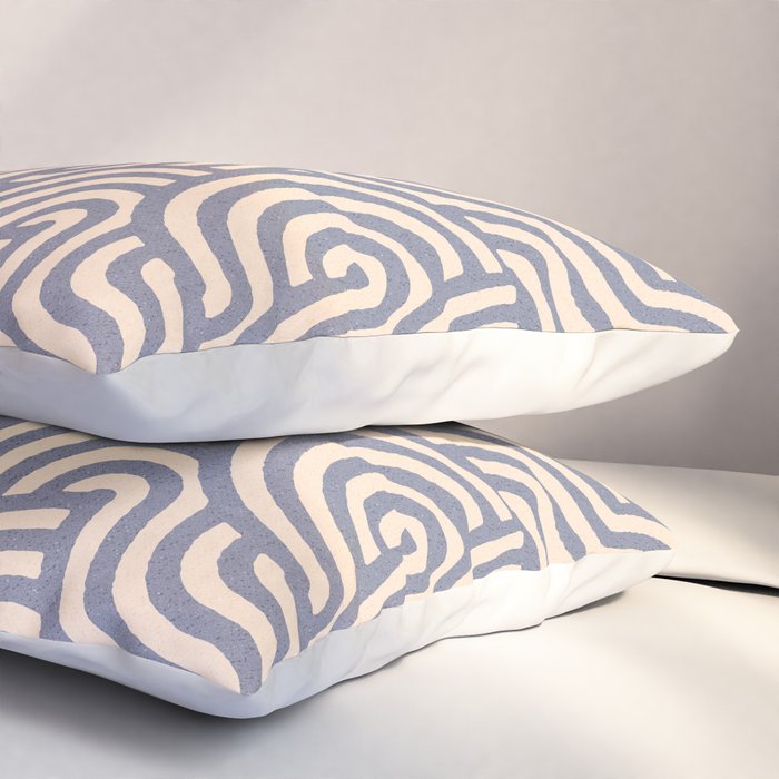 SWIRL Steel and Oat Pillow Sham Gallery Image 3