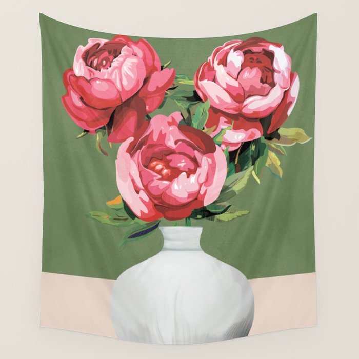 Vase of Flowers 1 Wall Tapestry Gallery Image 4