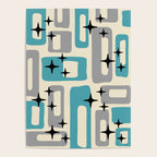 Mid Century Modern Decoration Kitsch 223 Blue and Gray Poster Gallery Image 4