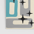 Mid Century Modern Decoration Kitsch 223 Blue and Gray Poster Gallery Image 3