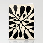 Matisse Inspired Abstract Cut Outs black Stationery Card Gallery Image 2
