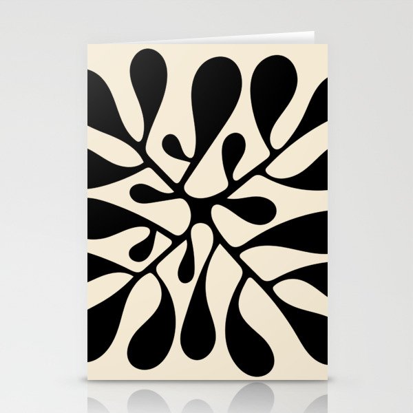 Matisse Inspired Abstract Cut Outs black Stationery Card Gallery Image 2