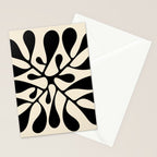 Matisse Inspired Abstract Cut Outs black Stationery Card Gallery Image 2
