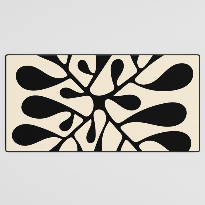 Matisse Inspired Abstract Cut Outs black Desk Mat Gallery Image 3