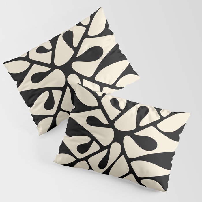 Matisse Inspired Abstract Cut Outs black Pillow Sham Gallery Image 3