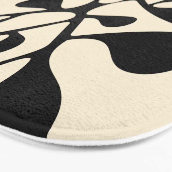 Matisse Inspired Abstract Cut Outs black Bath Mat Gallery Image 3