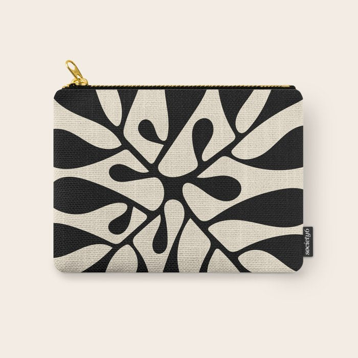 Matisse Inspired Abstract Cut Outs black Carry All Pouch Gallery Image 1