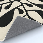 Matisse Inspired Abstract Cut Outs black Rug Gallery Image 4