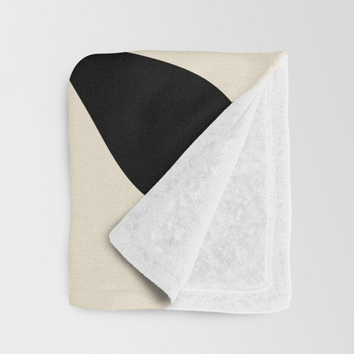 Matisse Inspired Abstract Cut Outs black Throw Blanket Gallery Image 3