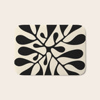 Matisse Inspired Abstract Cut Outs black Bath Mat Gallery Image 1