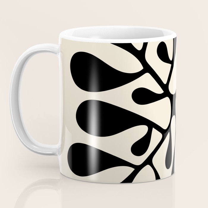 Matisse Inspired Abstract Cut Outs black Coffee Mug Gallery Image 3
