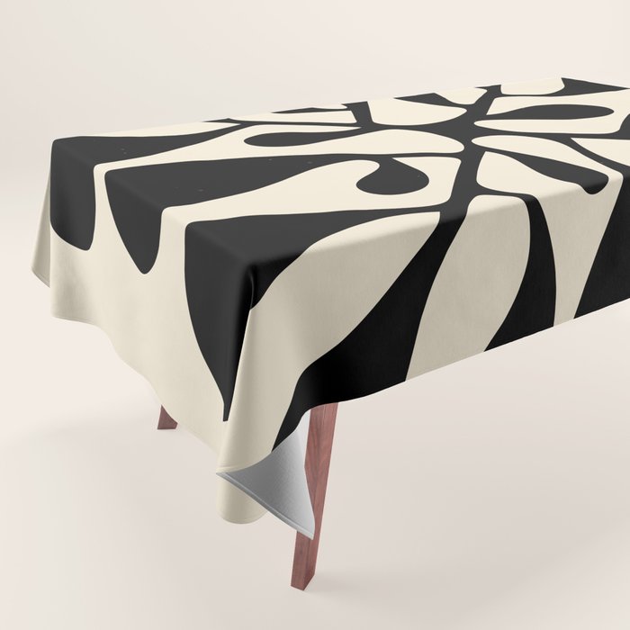 Matisse Inspired Abstract Cut Outs black Tablecloth Gallery Image 1