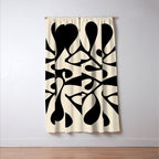 Matisse Inspired Abstract Cut Outs black Window Curtain Gallery Image 3
