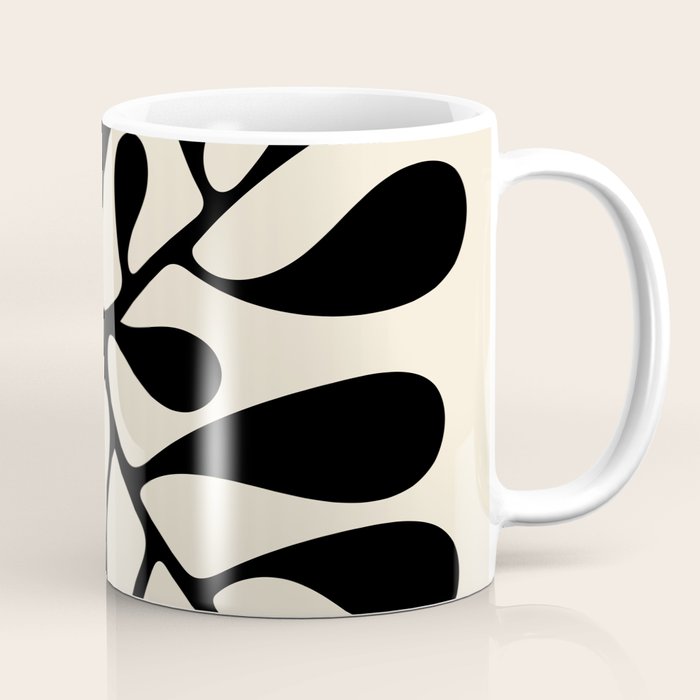 Matisse Inspired Abstract Cut Outs black Coffee Mug Gallery Image 1