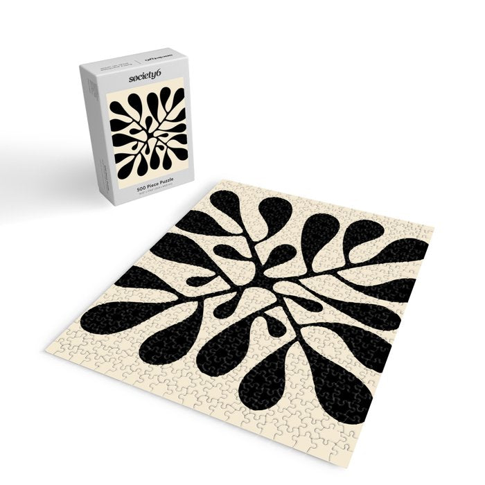 Matisse Inspired Abstract Cut Outs black Jigsaw Puzzle Gallery Image 2