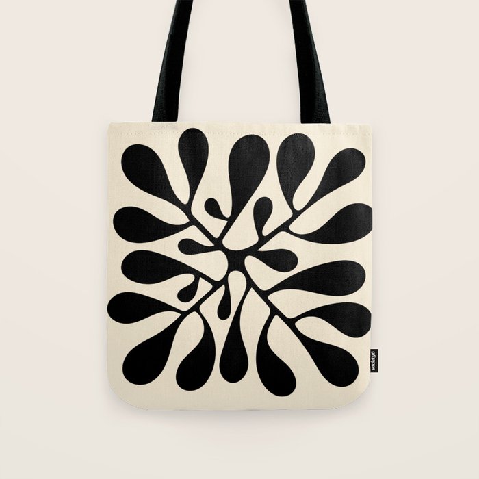 Matisse Inspired Abstract Cut Outs black Tote Bag Gallery Image 1