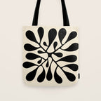 Matisse Inspired Abstract Cut Outs black Tote Bag Gallery Image 1