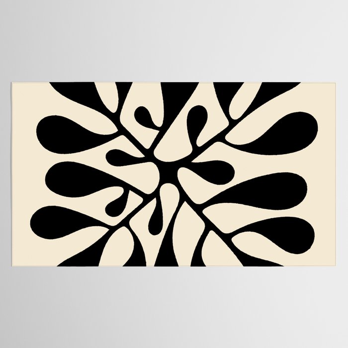 Matisse Inspired Abstract Cut Outs black Tablecloth Gallery Image 2