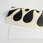 Matisse Inspired Abstract Cut Outs black Wrapping Paper Gallery Image 2