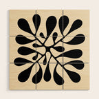 Matisse Inspired Abstract Cut Outs black Wood Wall Art Gallery Image 1