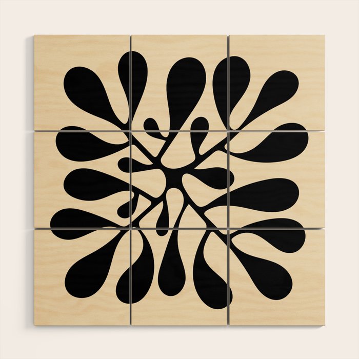 Matisse Inspired Abstract Cut Outs black Wood Wall Art Gallery Image 1
