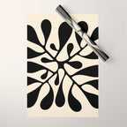 Matisse Inspired Abstract Cut Outs black Wrapping Paper Gallery Image 1