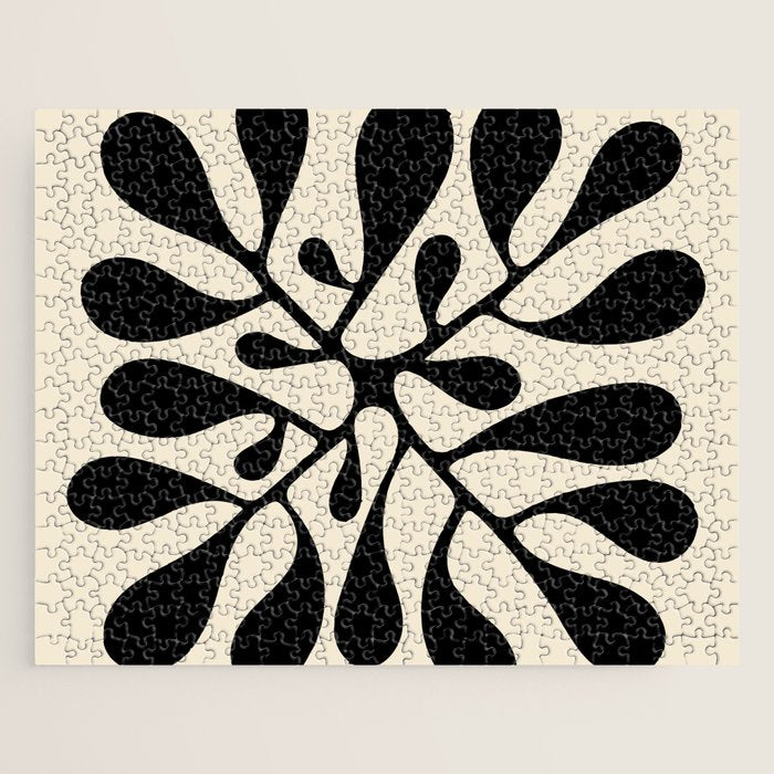 Matisse Inspired Abstract Cut Outs black Jigsaw Puzzle Gallery Image 1