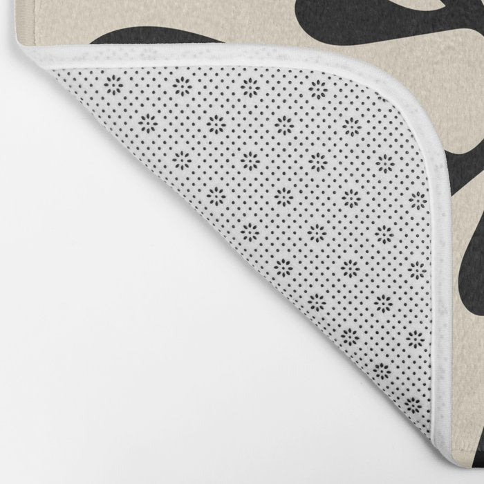 Matisse Inspired Abstract Cut Outs black Bath Mat Gallery Image 2
