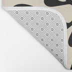 Matisse Inspired Abstract Cut Outs black Bath Mat Gallery Image 2