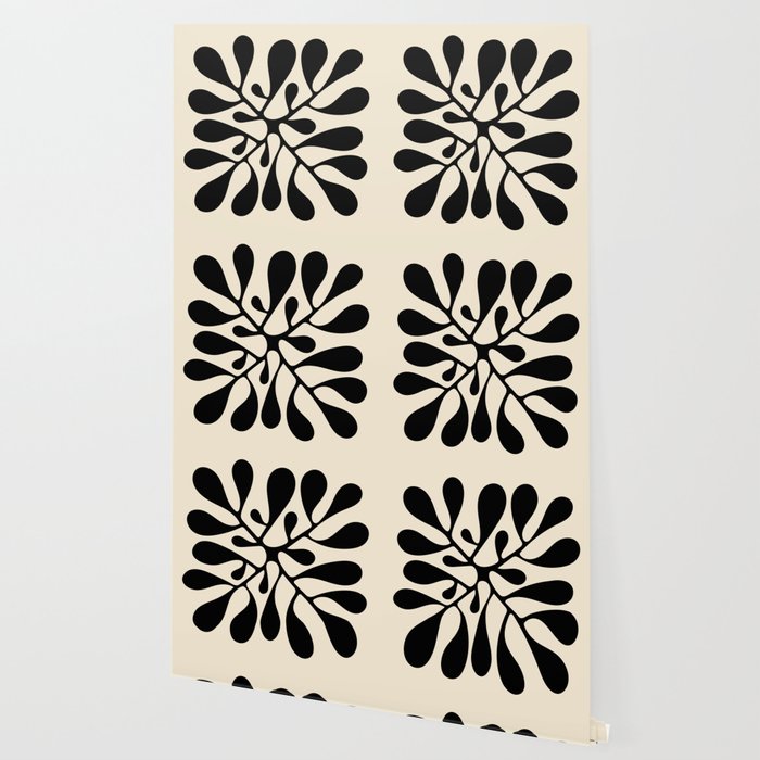Matisse Inspired Abstract Cut Outs black Wallpaper Gallery Image 2