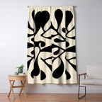 Matisse Inspired Abstract Cut Outs black Window Curtain Gallery Image 5
