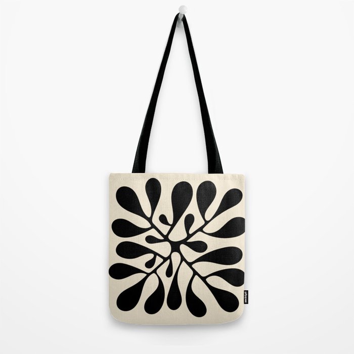 Matisse Inspired Abstract Cut Outs black Tote Bag Gallery Image 2