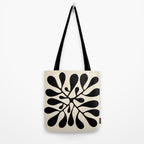 Matisse Inspired Abstract Cut Outs black Tote Bag Gallery Image 2