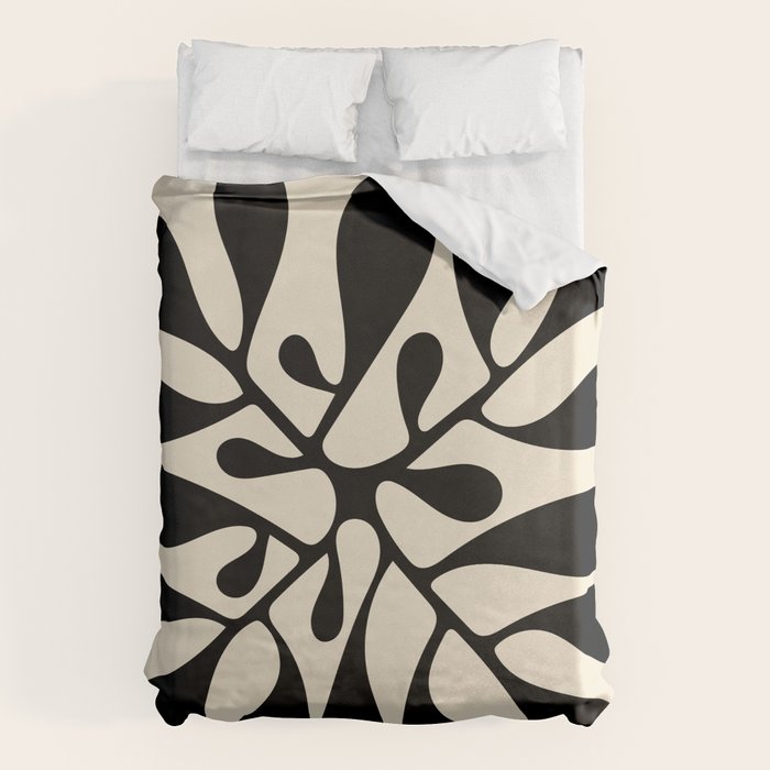 Matisse Inspired Abstract Cut Outs black Duvet Cover Gallery Image 6