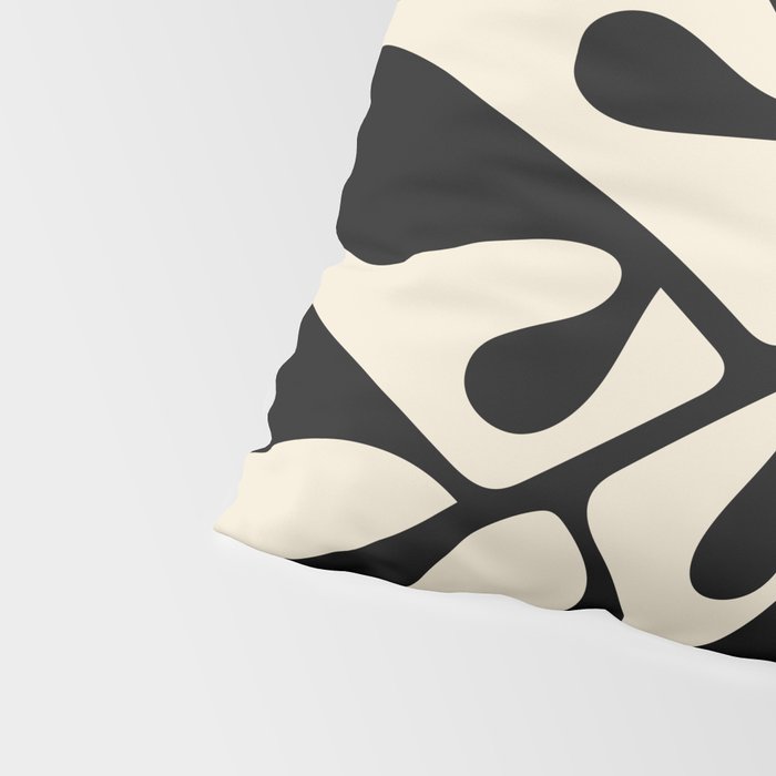 Matisse Inspired Abstract Cut Outs black Pillow Sham Gallery Image 4