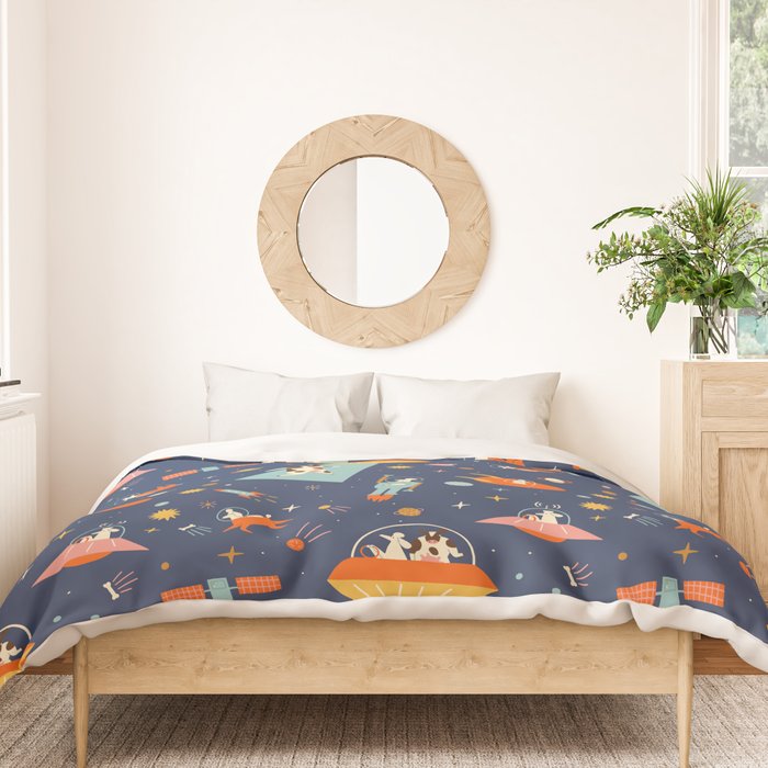 Cosmic dogs Duvet Cover Gallery Image 3