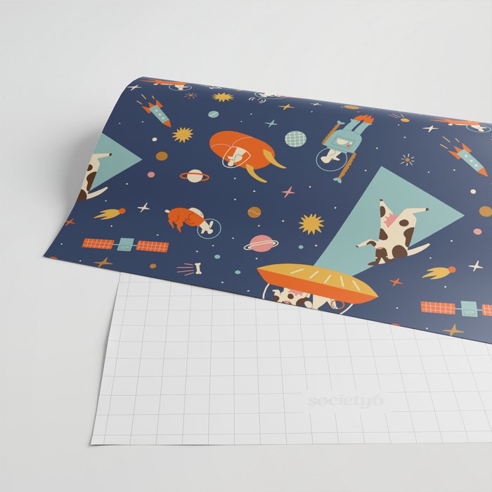 Cosmic dogs Wrapping Paper Gallery Image 2