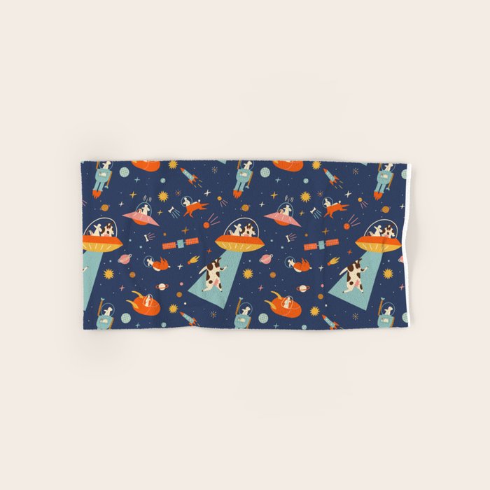 Cosmic dogs Bath Towel Gallery Image 1