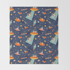 Cosmic dogs Throw Blanket Gallery Image 2