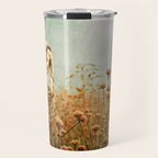 Barred Owl in Foggy Forest Travel Mug Gallery Image 1