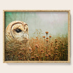 Barred Owl in Foggy Forest Serving Tray Gallery Image 1