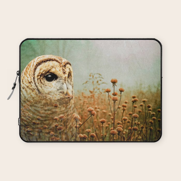 Barred Owl in Foggy Forest Laptop Sleeve Gallery Image 1