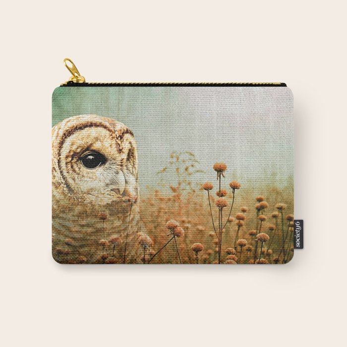Barred Owl in Foggy Forest Carry All Pouch Gallery Image 1