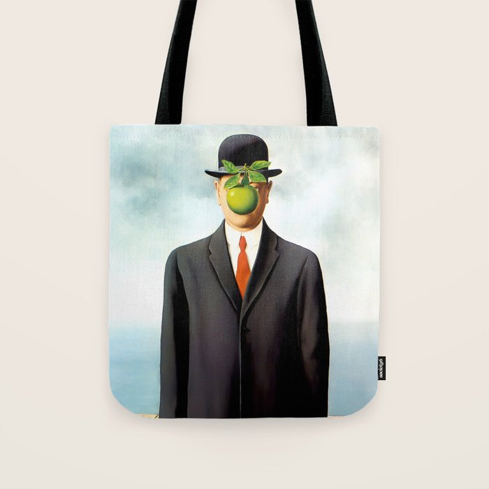 Rene Magritte The Son of Man, 1964 Artwork, Tshirts, Posters, Prints, Bags, Men, Women, Youth Tote Bag Gallery Image 1