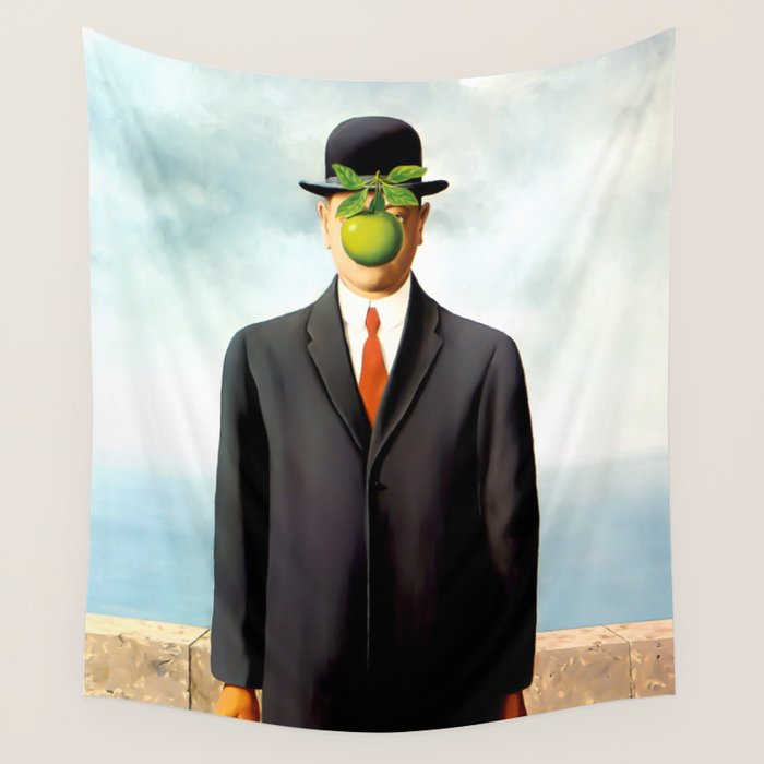 Rene Magritte The Son of Man, 1964 Artwork, Tshirts, Posters, Prints, Bags, Men, Women, Youth Wall Tapestry Gallery Image 4