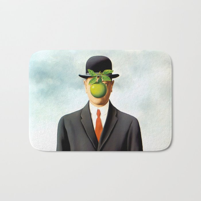 Rene Magritte The Son of Man, 1964 Artwork, Tshirts, Posters, Prints, Bags, Men, Women, Youth Bath Mat Gallery Image 1